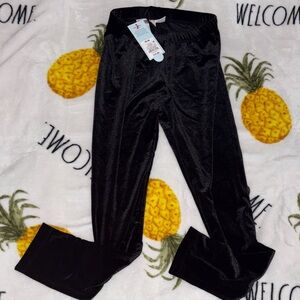Black Kids Leggings velvet size 8